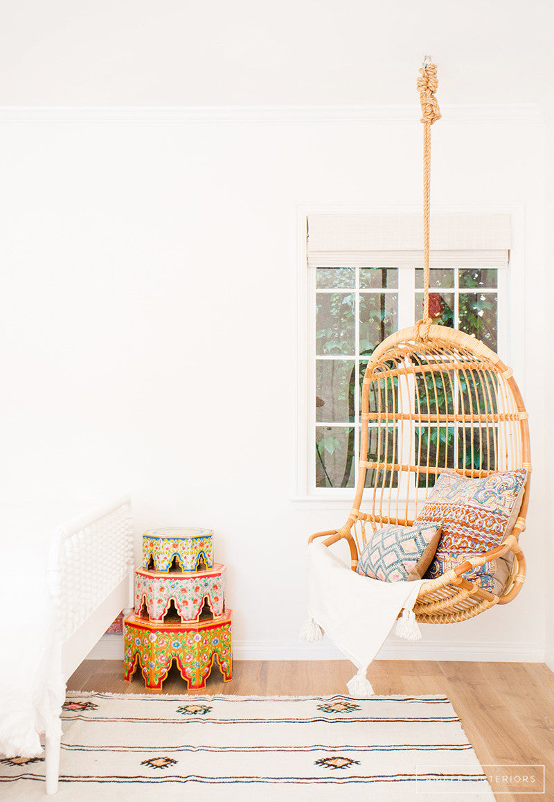 Hot Bedroom Trend: The Rattan Hanging Chair