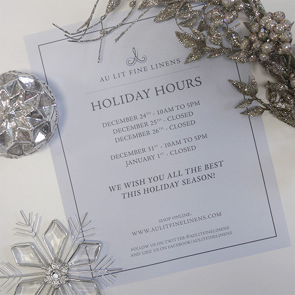 2014 Holiday Hours!