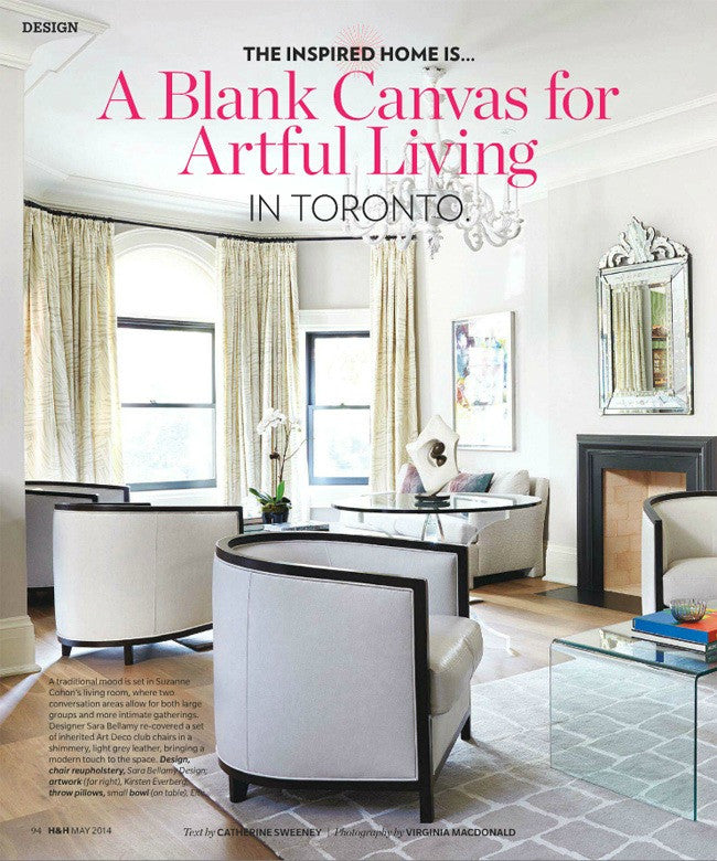 House & Home May 2014: A Blank Canvas for Artful Living