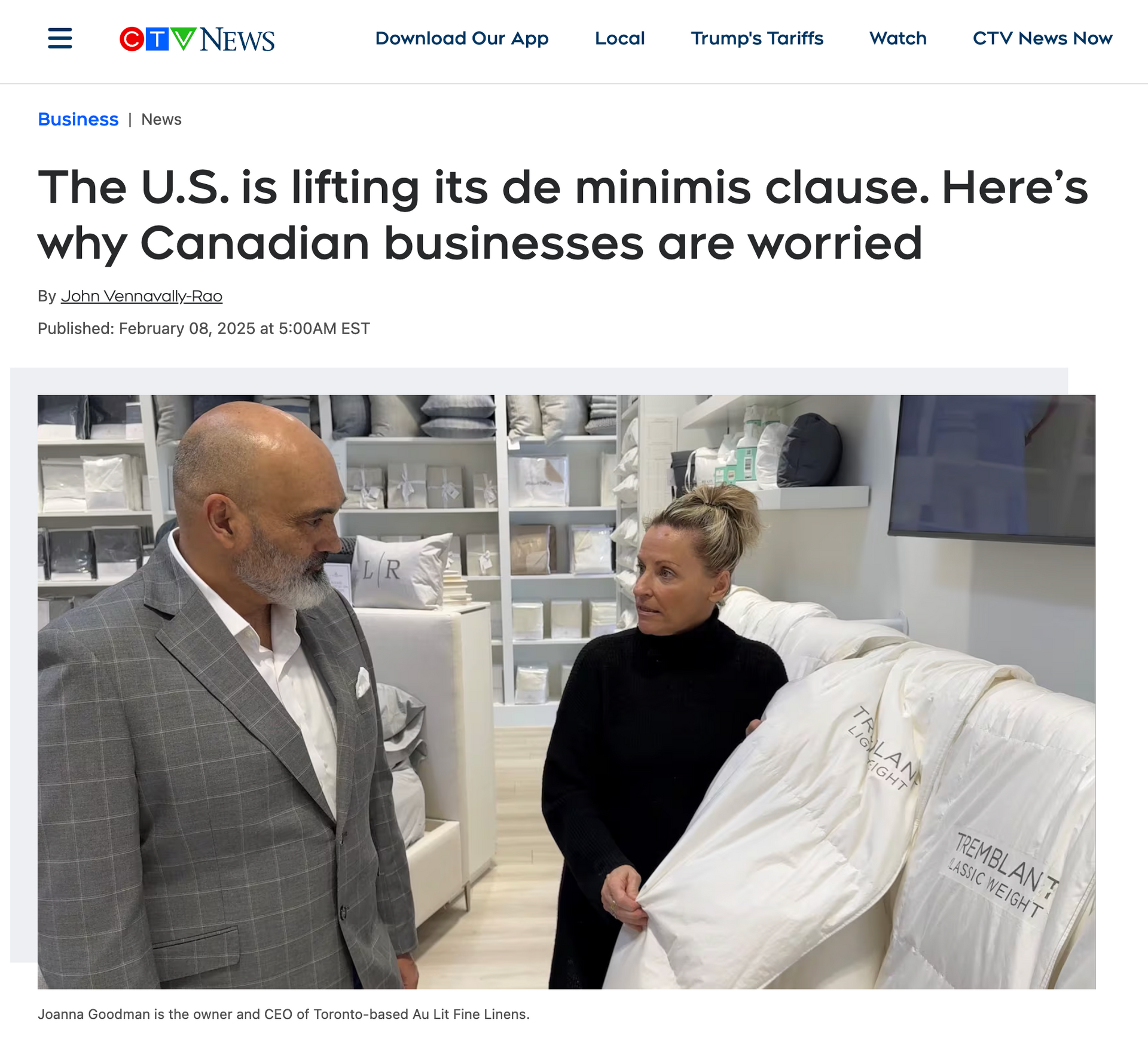Our CEO Joanna Goodman Speaks With CTV News About The Future of Canadian Small Business
