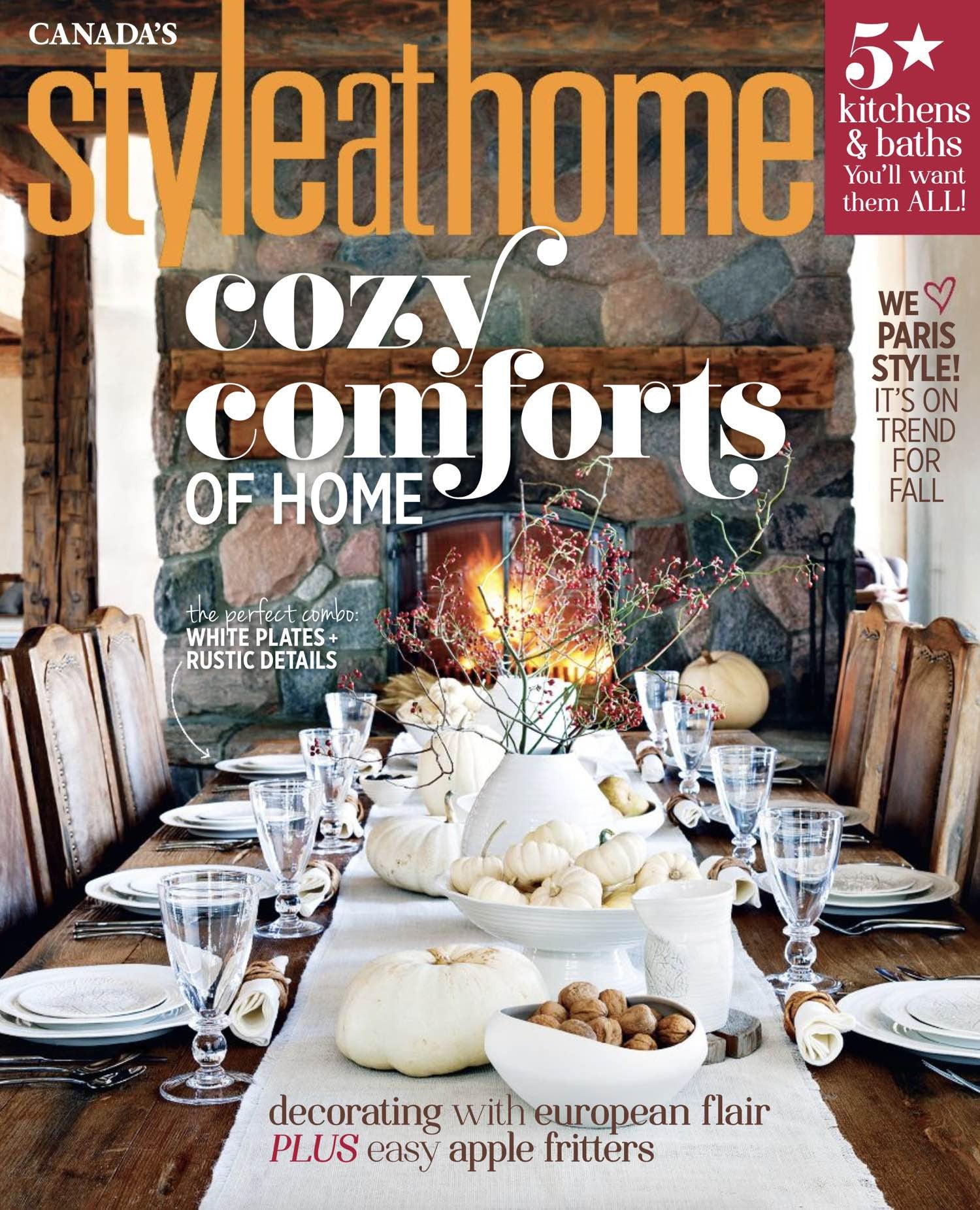 Au Lit Featured in Style At Home October 2015