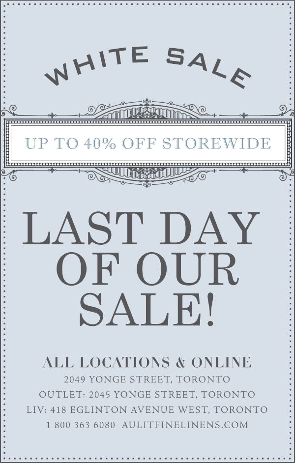 Final Day of our White Sale!