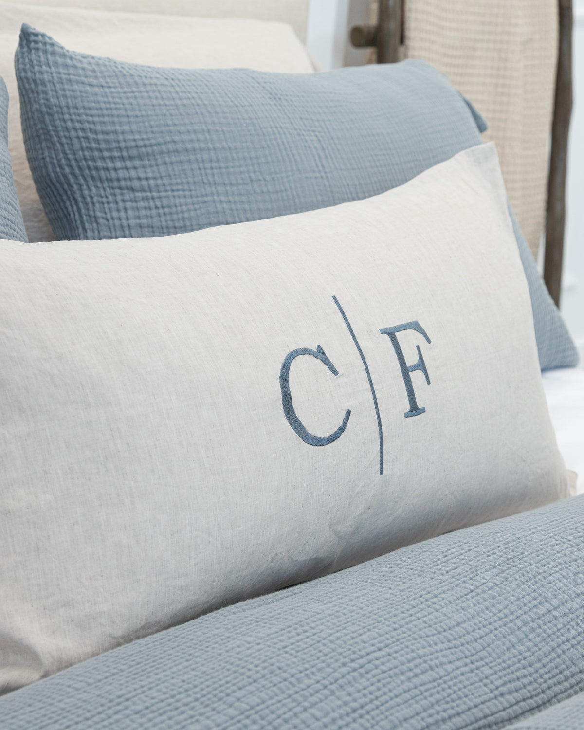 Calvin Monogram/Linen Cushion