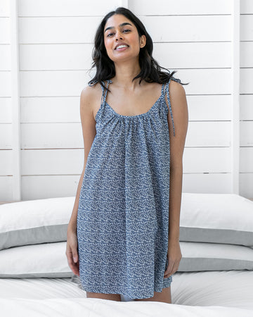 Nightgowns | Viv Sleeveless Cotton Nightie | Au Lit Fine Linens