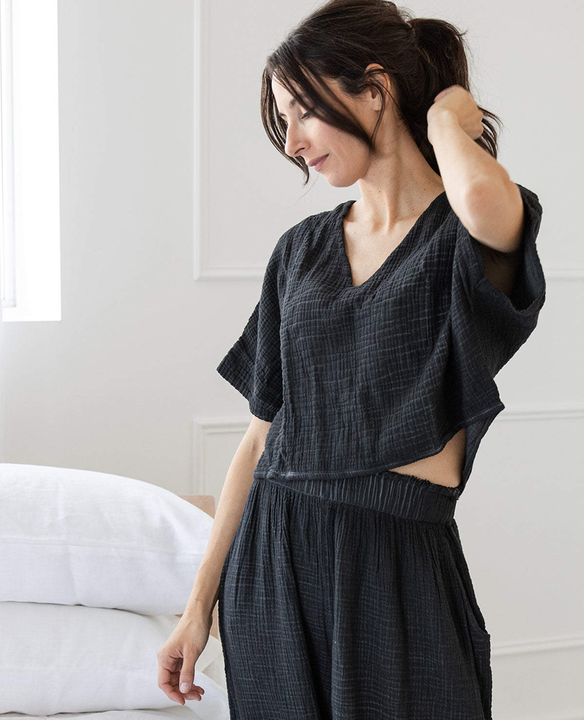 Spring Loungewear - Relaxed Crinkle Cotton