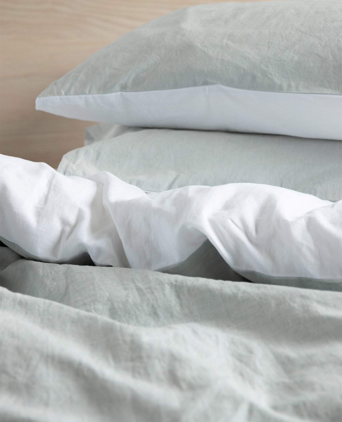 Duet Washed Linen White/Skylight