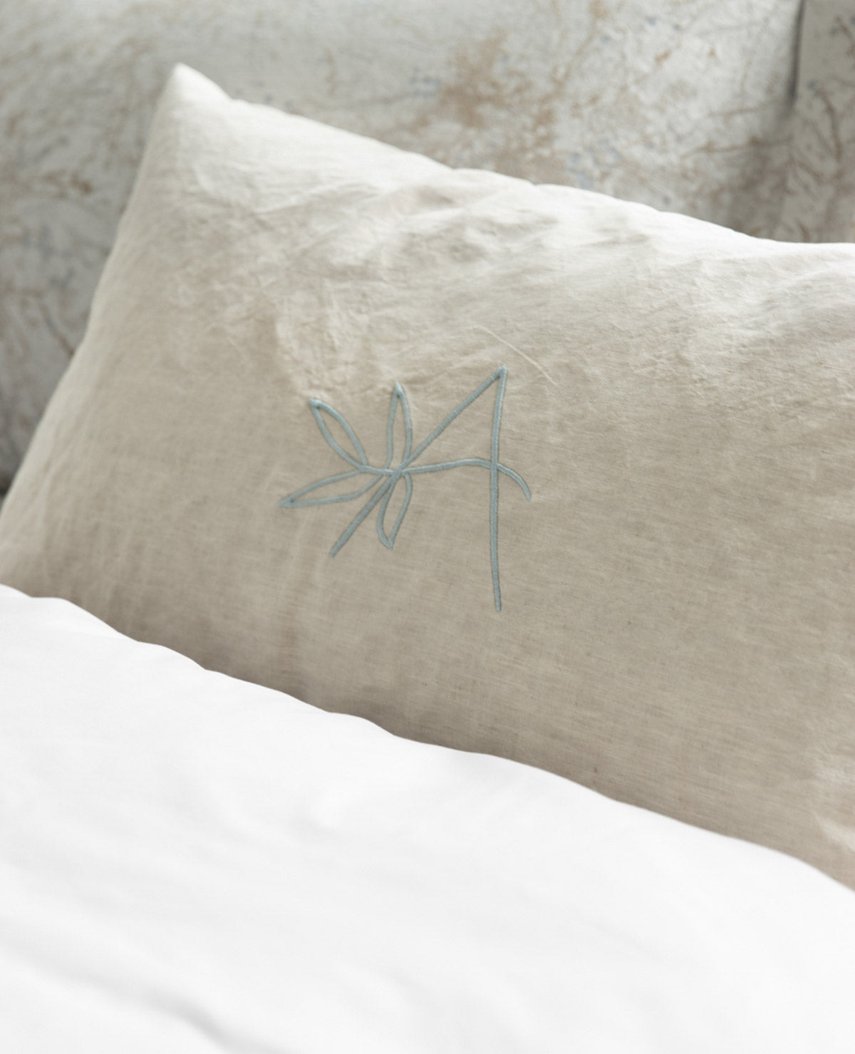 Fitzgerald Embroidered Linen Cushion